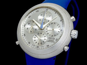 IKEPOD HEMIPODE CHRONOGRAPH K18WG White Gold Watch Blue Used 999 Limited Rare