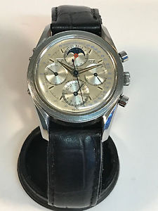 1960s Universal Geneve Tri Compax Linen Dial Vintage Watch - Super Rare