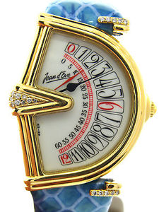 Jean d'eve Solid 18k Gold & Diamonds Sectora Retrograde Watch