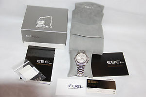 !!! $5390.00 EBEL 1911 AUTOMATIC CHRONOGRAPH SILVER DIAL WATCH
