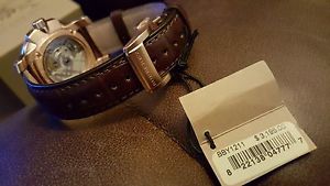 Brand New Burberry  BBY1211 The Britain Automatic Brown Alligator Leather  MEN'S