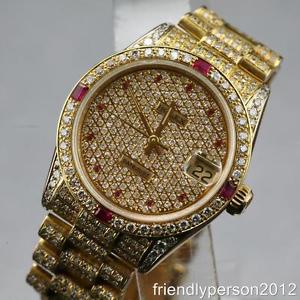 Customized 18K Solid Yellow Gold 68278 After Market  Datejust Cal 2135 Movement