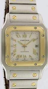 Cartier Santos oro gold medio 31 mm galbee ref W20041C403 full set