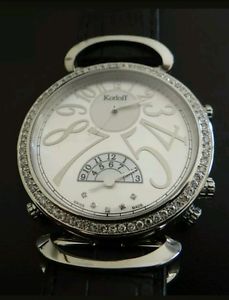Authentic Minty Swiss Korloff Voyageur Men's Watch~1.74CT Diamond Bezel~WOW!