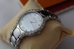 Authentic Ebel Beluga 34 mm Large Diamond White Mother of Pearl Watch