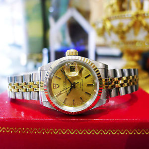 LADIES TUDOR PRINCESS DATE TWO-TONE GOLD & STAINLESS REF: 92413N WATCH 1993