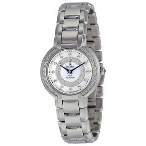 Bulova 96R169 Womens Silver Dial Analog Quartz Watch with Stainless Steel Strap