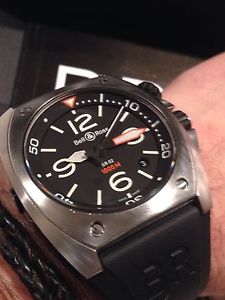 Gents Bell And Ross BR 02 Divers Watch 1000m On Rubber Strap With Box And Papers
