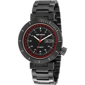 ISSEY MIYAKE Men's 'W' Japanese Automatic Stainless Steel Casual Watch, Color:Bl