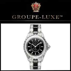 CHANEL | J12 Haute Joaillerie 18K White Gold & Baguette Diamonds | GROUPE-LUXE ™
