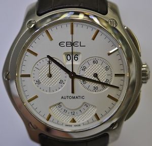 EBEL Large 48mm Classic Hexagon Swiss Automatic Chronograph Watch (Ref. 9305F71)
