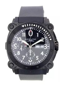 Hamilton Men's H78686333 Khaki Navy BelowZero Black Chronograph Dial Watch