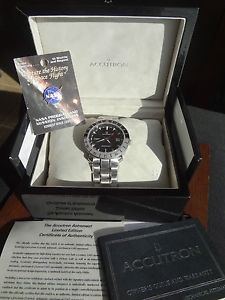 Buzz Aldrin BULOVA ACCUTRON ASTRONAUT GMT AUTOMATIC Limited Edition w/ Papers