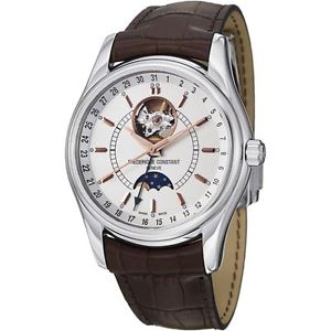 Frederique Constant FC-335V6B6 Silver Skeletal Automatic Analog Mens Watch
