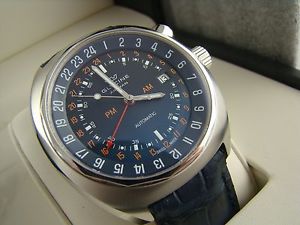 Glycine Men's 3903.188 Airman SST 12 GMT ETA 2893-2 Automatic Leather Date Watch