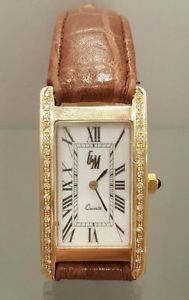 GM  Armbanduhr Unisex 14 K/585er Gelbgold mit Brillanten 0,34 ct. -sehr hübsch-