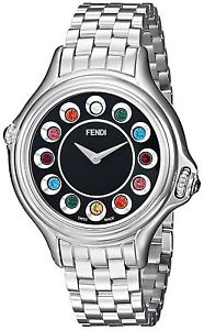 Fendi Women's F107021000T05 Crazy Carats Stainless Steel Watch with Link Brac...