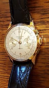 Chronograph Suisse 17 rubis Antimegnetic 18K Gold Watch