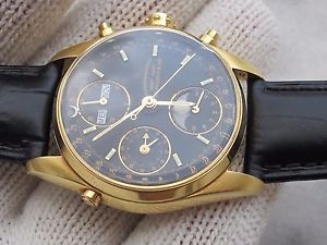 EBERHARD NAVY MASTER 30030-C CHRONOGRAPH 1887-1987 AUTOMATIC SOLID GOLD18K SWISS