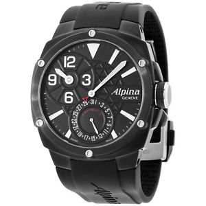 Alpina Black Dial Black Silicone Strap Men's Watch AL950LBB4FBAE6