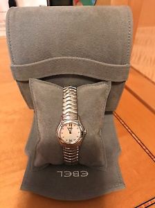 Ebel Ladies Classic Wave Stainless Mother of Pearl Diamond Dial Watch