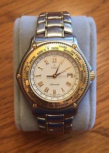 Ebel VOYAGER GMT Automatic World Time Ref. 1124913 SS & 18K Gold Watch