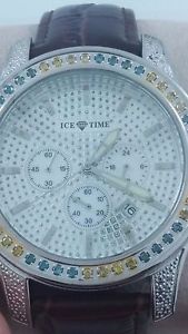Icetime 2.5 Ct Diamond & Stainless Steel Mens Watch