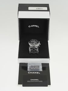 Chanel Black J12 Ceramic 41mm Automatic Chronograph Watch Authentic
