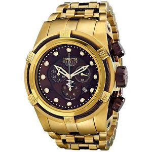 Invicta 12740 Mens Brown Dial Analog Quartz Watch with Stainless Steel Strap