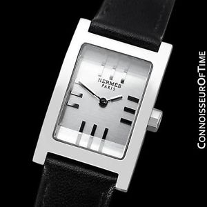 HERMES Ladies Tandem Rectangular Watch - Stainless Steel