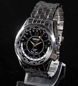  Vulcain Cricket GMT men's watch, with time zones and alarm