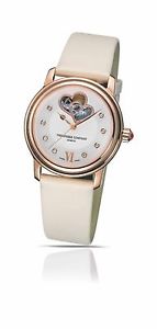 Frederique Constant Double Heart Beat Mother of Pearl Dial Ladies Watch 3... New
