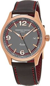 Frederique Constant Men's 'Vintage Rally' Swiss Automatic Gold and Leathe... New