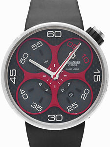 Auth MECCANICHE VELOCI Quattro Valvole Automatic Titanium x Rubber Men's watch