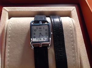HERMES CAPE COD PM DOUBLE TOUR LADIES WATCH WITH BOX AND BOOKLETS
