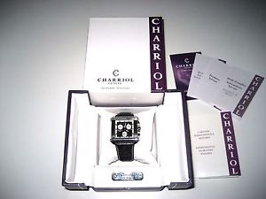 Charriol Geneve Mens Actor Collection Chronograph Watch Alligator Band CCHCXL