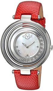 GV2 by Gevril Women's 'Vittoria' Swiss Quartz Stainless Steel and Leather...