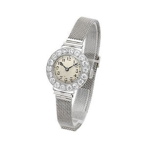 Free Shipping Pre-owned GLYCINE Art Deco HandWinding Women's Antique Watch Ivory