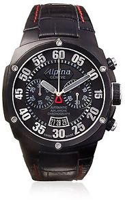 Alpina Men's Double Digit Extreme Chrono Black Stainless Steel Watch