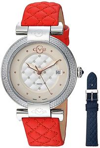 GV2 by Gevril Women's 'Berletta' Swiss Quartz Stainless Steel and Leather...