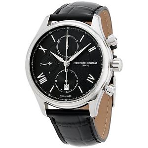 Frederique Constant Runabout Black Dial Leather Strap Men's Watch FC392MDG5B6