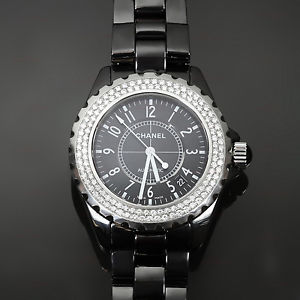 CHANEL J12 38mm Factory Diamond Bezel Black Ceramic Automatic Watch