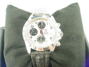 Estate Tudor Prince Date Tiger White Dial Automatic Chronograph Watch 79280