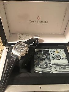 Carl F. Bucherer Patravi T-Graph Tonneau Watch 10615.08 Steel Chronograph New