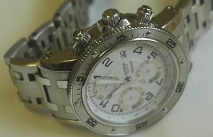 Hermes Clipper Divers Automatique Plongee Chronograph Stainless Steel Watch