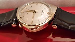 Hamilton "Savitar" 14k Solid Gold Man's Wristwatch Ca.1962 505 Electric Movement