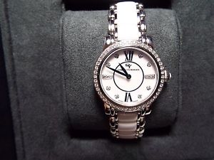 Brand New David Yurman Stainless Steel White Ceramic Cable Diamond Watch