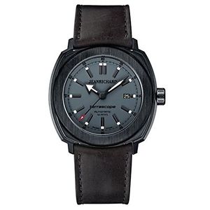 Jeanrichard 60500-11-209-HB20 Mens Grey Dial Automatic Watch with Leather Strap