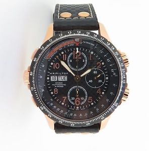 .Hamilton Khaki X-Wind H776961 Automatic Chronograph Pink Gold Watch 100m