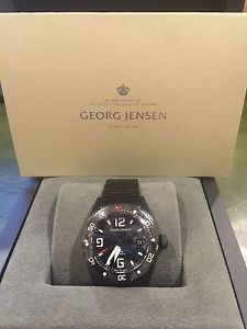 Georg Jensen Delta Dive 42 mm, Automatic, Black Dial, Black PVD case watch